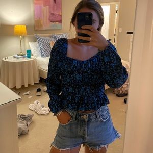 Zara Blue Corset Long sleeve